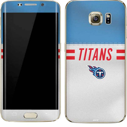 NFL Tennessee Titans White Striped Galaxy S7 Edge Skin