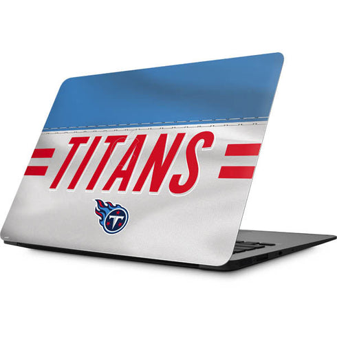 NFL Tennessee Titans White Striped Apple MacBook Skin