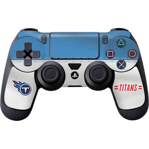 NFL Tennessee Titans White Striped PS4 Controller Skin