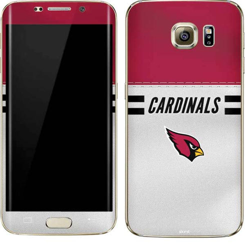 NFL Arizona Cardinals White Striped Galaxy S7 Edge Skin