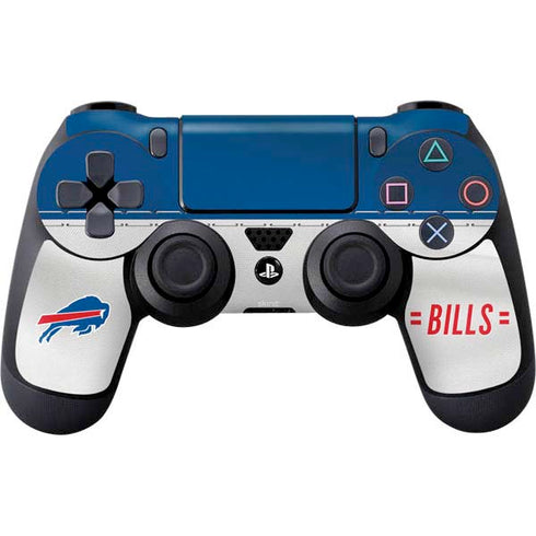 NFL Buffalo Bills White Striped PS4 Controller Skin