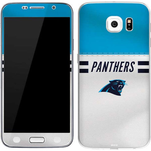 NFL Carolina Panthers White Striped Galaxy S7 Skin