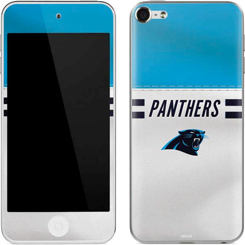 NFL Carolina Panthers White Striped Apple iPod Skin