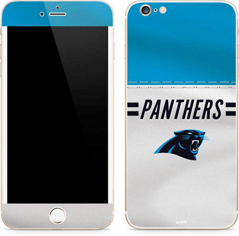 NFL Carolina Panthers White Striped iPhone 6/6s Plus Skin