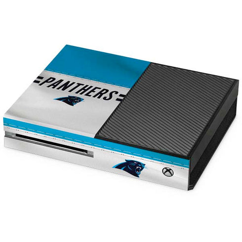 NFL Carolina Panthers White Striped Xbox One Console Skin