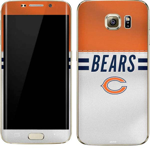 NFL Chicago Bears White Striped Galaxy S7 Edge Skin