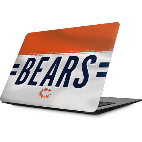 NFL Chicago Bears White Striped Apple MacBook Skin