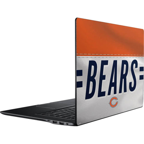 NFL Chicago Bears White Striped Ativ Book 9 (15.6in 2014) Skin