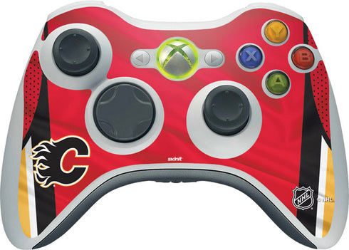 NHL Calgary Flames Home Jersey Xbox 360 Wireless Controller Skin