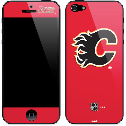 NHL Calgary Flames Solid Background iPhone 5/5s/5SE Skin