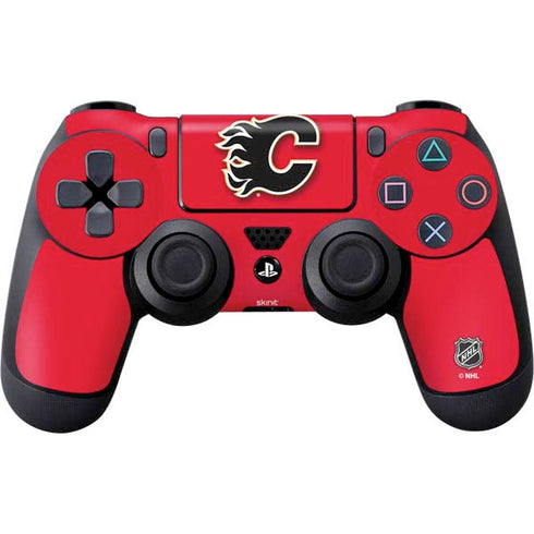 NHL Calgary Flames Solid Background PS4 Controller Skin