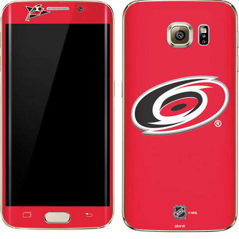 NHL Carolina Hurricanes Solid Background Galaxy S7 Edge Skin