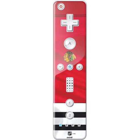 NHL Blackhawks Red Stripes Wii Remote Controller Skin