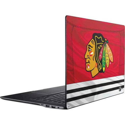 NHL Blackhawks Red Stripes Ativ Book 9 (15.6in 2014) Skin