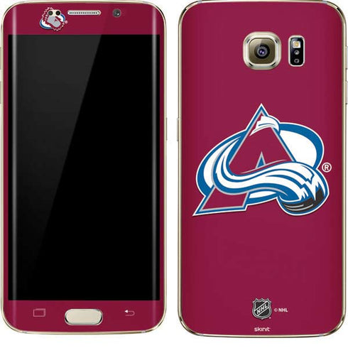 NHL Colorado Avalanche Solid Background Galaxy S7 Edge Skin