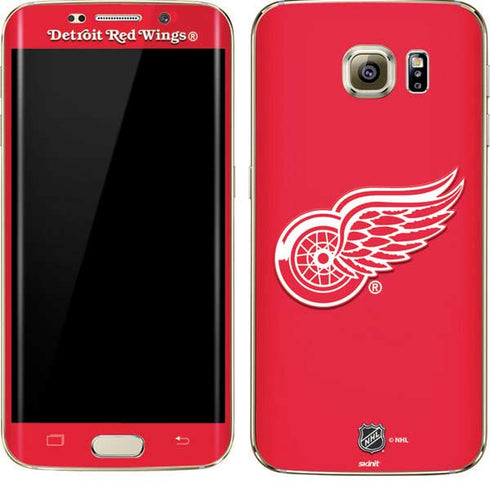 NHL Detroit Red Wings Solid Background Galaxy S7 Edge Skin