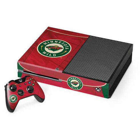 NHL Minnesota Wild Home Jersey Xbox One Console and Controller Bundle Skin
