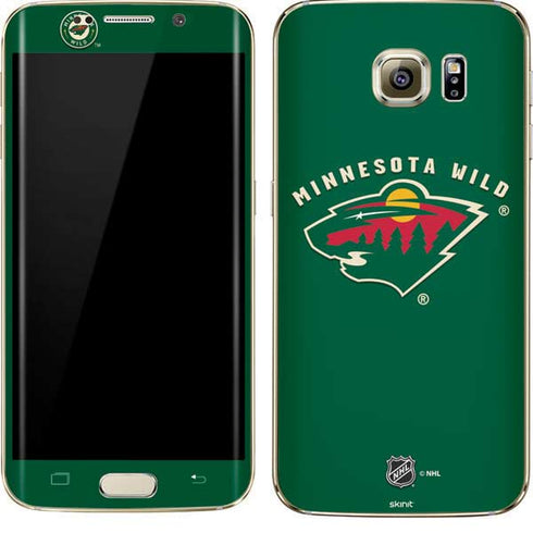 NHL Minnesota Wild Solid Background Galaxy S7 Edge Skin