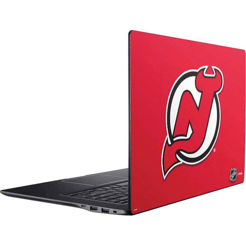 NHL New Jersey Devils Solid Background Ativ Book 9 (15.6in 2014) Skin