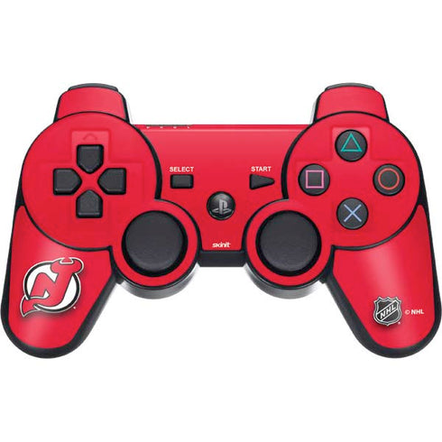 NHL New Jersey Devils Solid Background PS3 Dual Shock wireless controller Skin