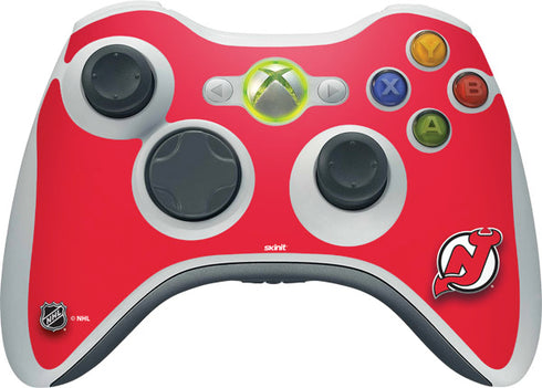 NHL New Jersey Devils Solid Background Xbox 360 Wireless Controller Skin