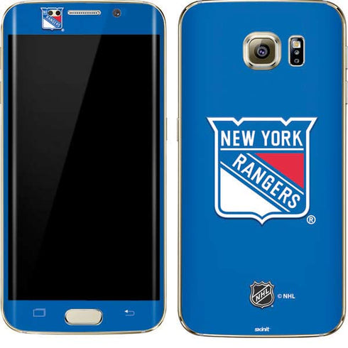 NHL New York Rangers Solid Background Galaxy S7 Edge Skin