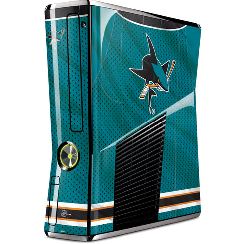 NHL San Jose Sharks Home Jersey Xbox 360 Slim (2010) Skin