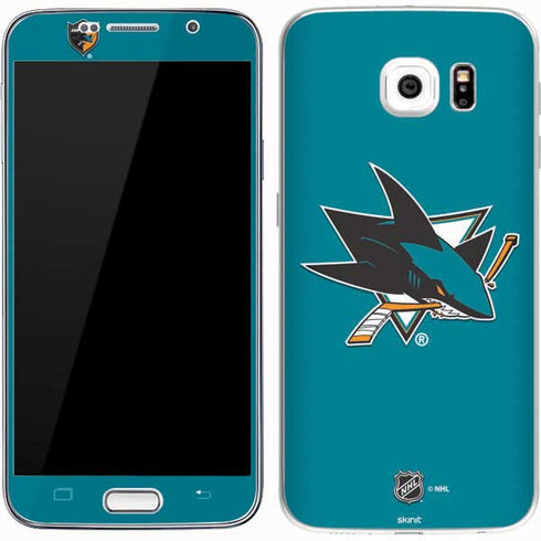 NHL San Jose Sharks Solid Background Galaxy S7 Skin