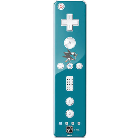 NHL San Jose Sharks Solid Background Wii Remote Controller Skin