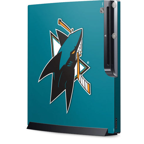 NHL San Jose Sharks Solid Background Playstation 3 & PS3 Slim Skin