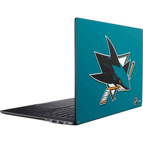 NHL San Jose Sharks Solid Background Ativ Book 9 (15.6in 2014) Skin
