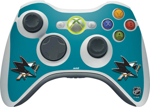 NHL San Jose Sharks Solid Background Xbox 360 Wireless Controller Skin