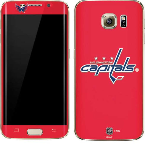 NHL Washington Capitals Solid Background Galaxy S7 Edge Skin