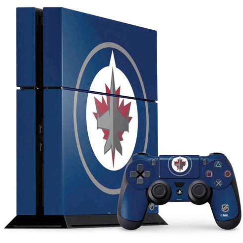 NHL Winnipeg Jets Logo PS4 Console and Controller Bundle Skin