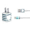 Polka Dots and Stripes Heart in Blue iPhone Charger (5W USB) Skin