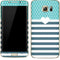 Polka Dots and Stripes Heart in Blue Galaxy S7 Edge Skin