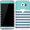 Polka Dots and Stripes Heart in Blue Galaxy S7 Skin