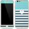Polka Dots and Stripes Heart in Blue iPhone 6/6s Skin