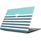 Polka Dots and Stripes Heart in Blue Apple MacBook Skin