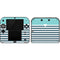 Polka Dots and Stripes Heart in Blue Nintendo 2DS Skin
