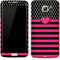 Polka Dots and Stripes Heart in Pink Galaxy S7 Edge Skin