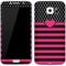 Polka Dots and Stripes Heart in Pink Galaxy S7 Skin