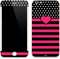 Polka Dots and Stripes Heart in Pink iPhone 6/6s Plus Skin