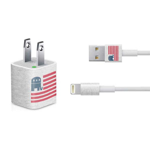 Republican American Flag iPhone Charger (5W USB) Skin