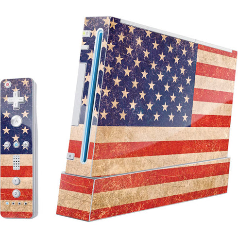 Distressed American Flag Wii (Includes 1 Controller) Skin