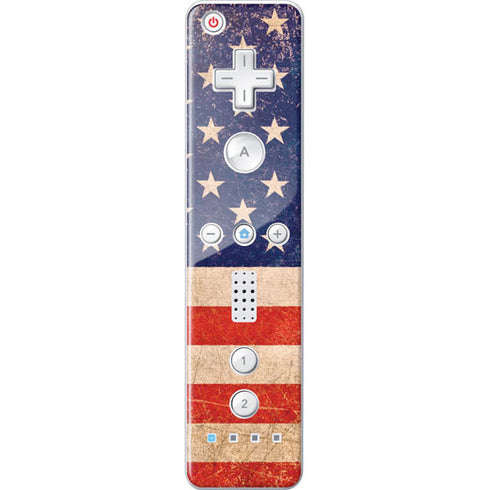Distressed American Flag Wii Remote Controller Skin
