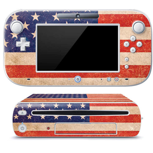 Distressed American Flag Wii U (Console + 1 Controller) Skin