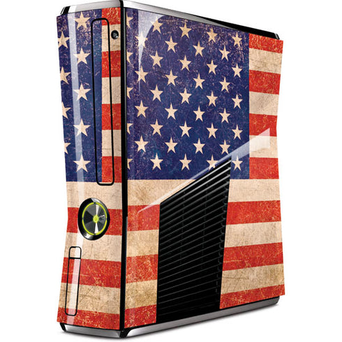 Distressed American Flag Xbox 360 Slim (2010) Skin