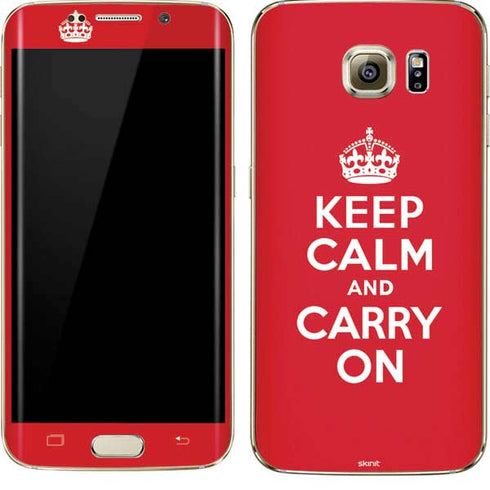 Keep Calm and Carry On Galaxy S7 Edge Skin