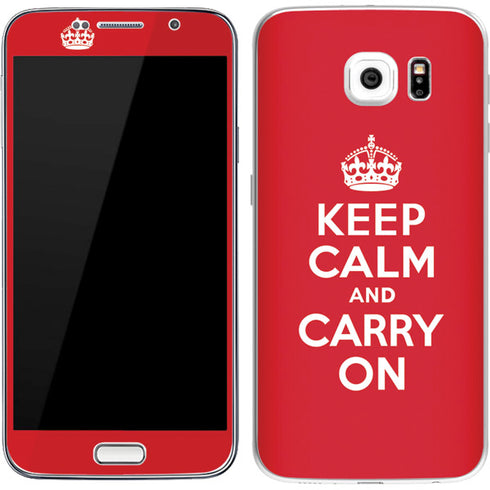 Keep Calm and Carry On Galaxy S7 Skin